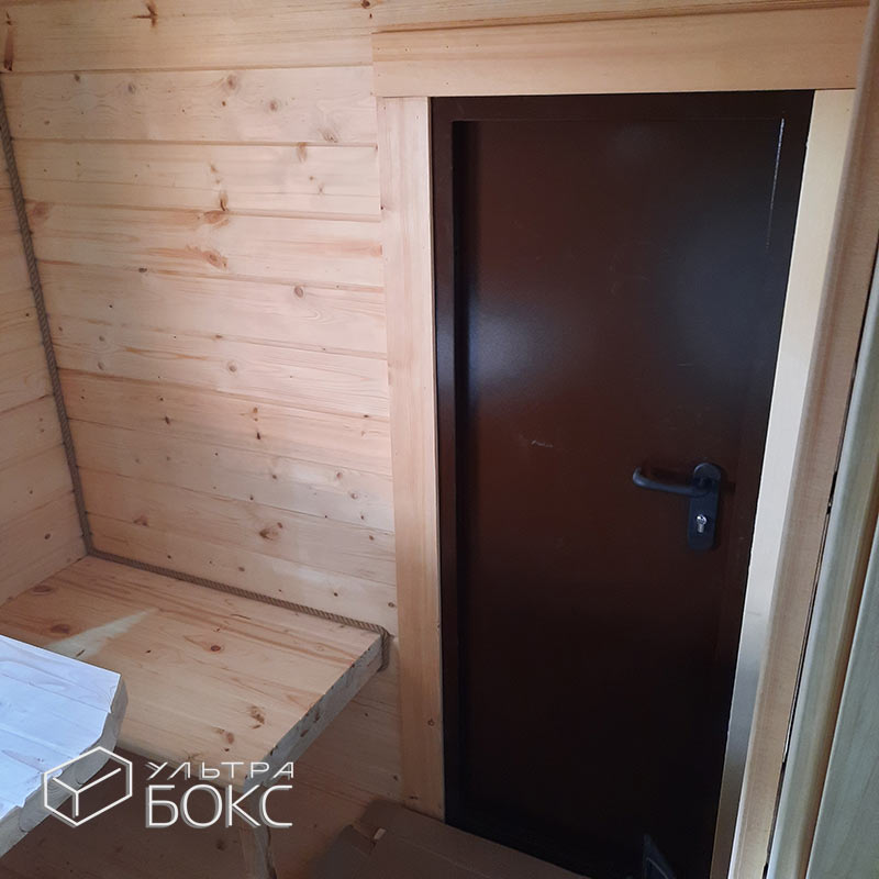 Баня Русская 4х2,6х2,4 м +ДОПЫ: дверь входная металлическая Комфорт, печь на дровах «Везувий Лава», деревянное ограждение вокруг печи, ступени деревянные — изображение 10
